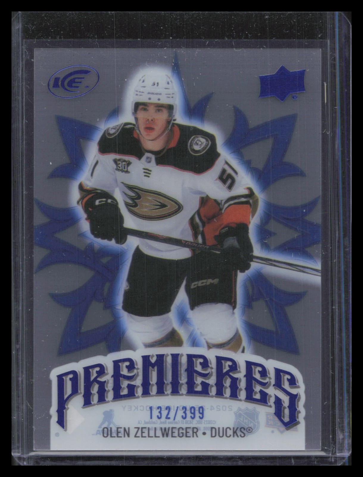 Olen Zellweger 2024-25 Upper Deck Ice #234 Blue #/399