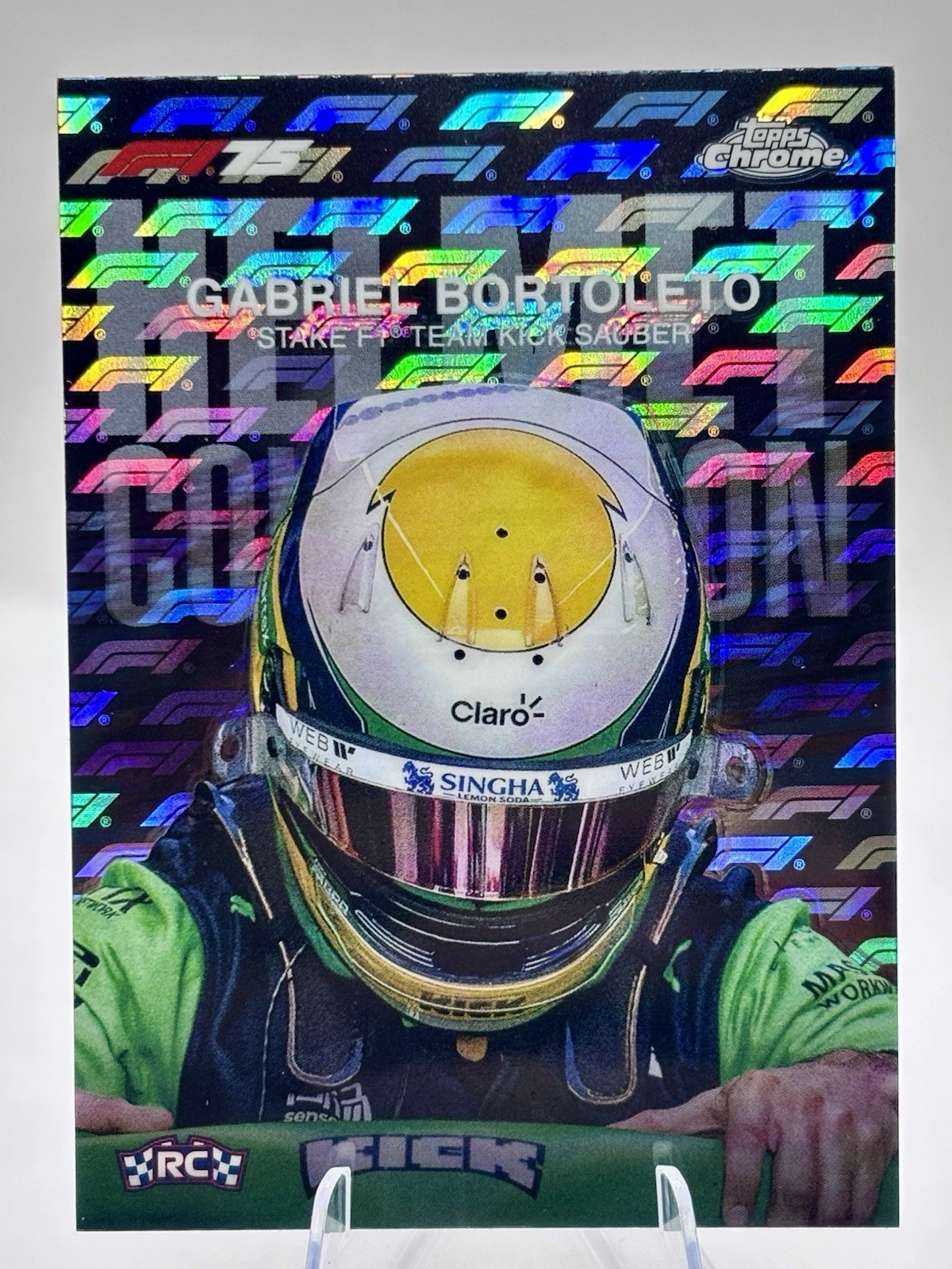 2025 Topps Chrome Formula 1 LOGOFRACTOR Helmet Collection Complete Set