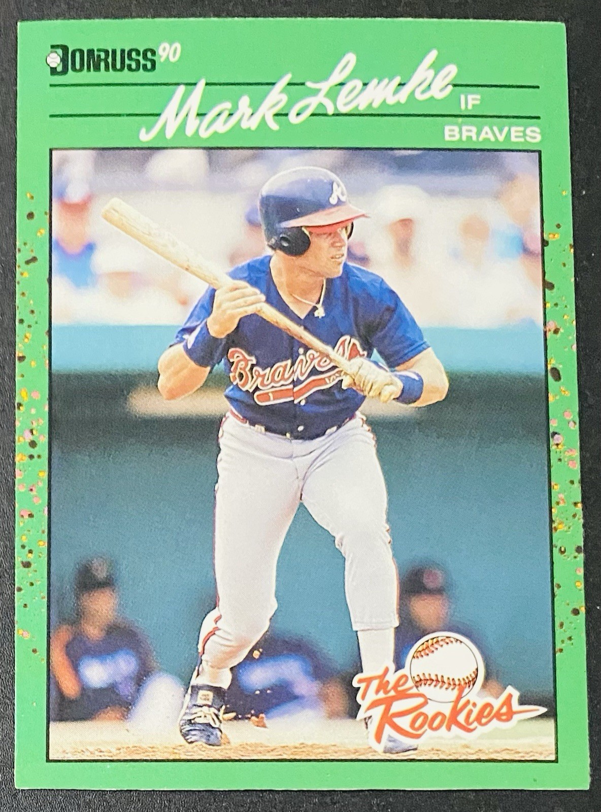 1990 Donruss The Rookies Mark Lemke * Set Break * Atlanta Braves