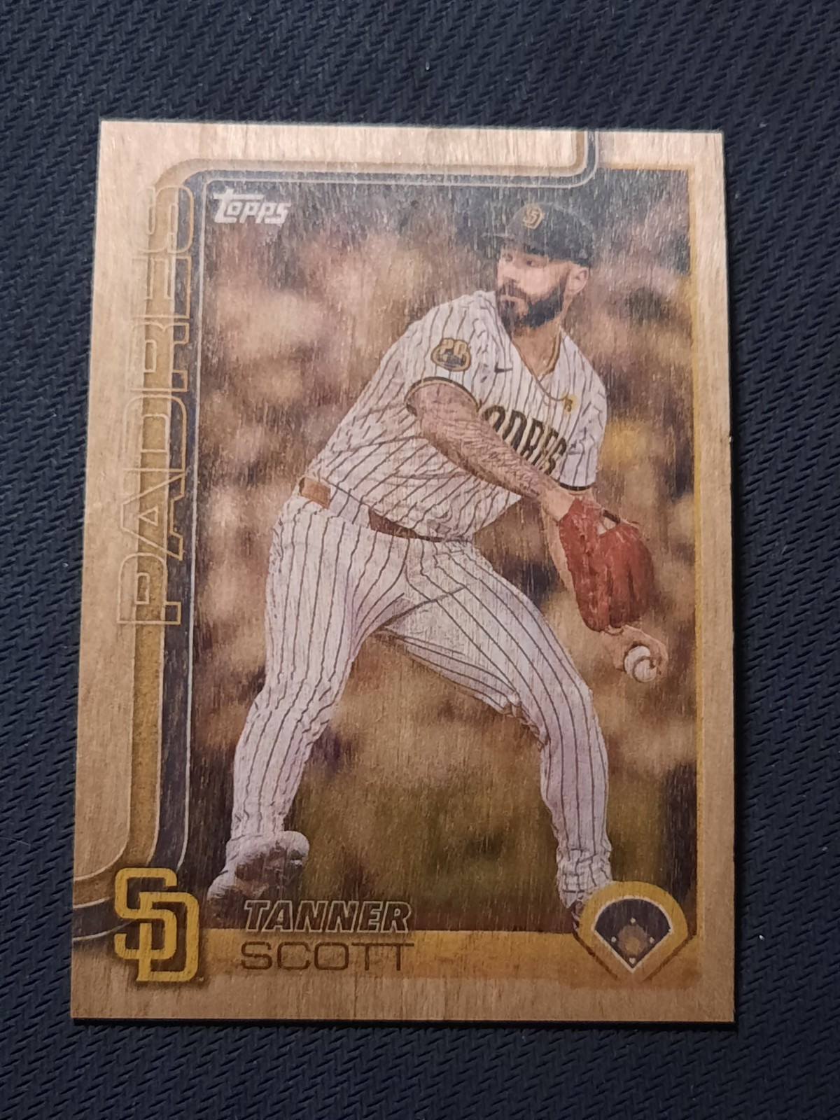 2025 Topps Series 1 Wood #162 Tanner Scott San Diego Padres 6/25