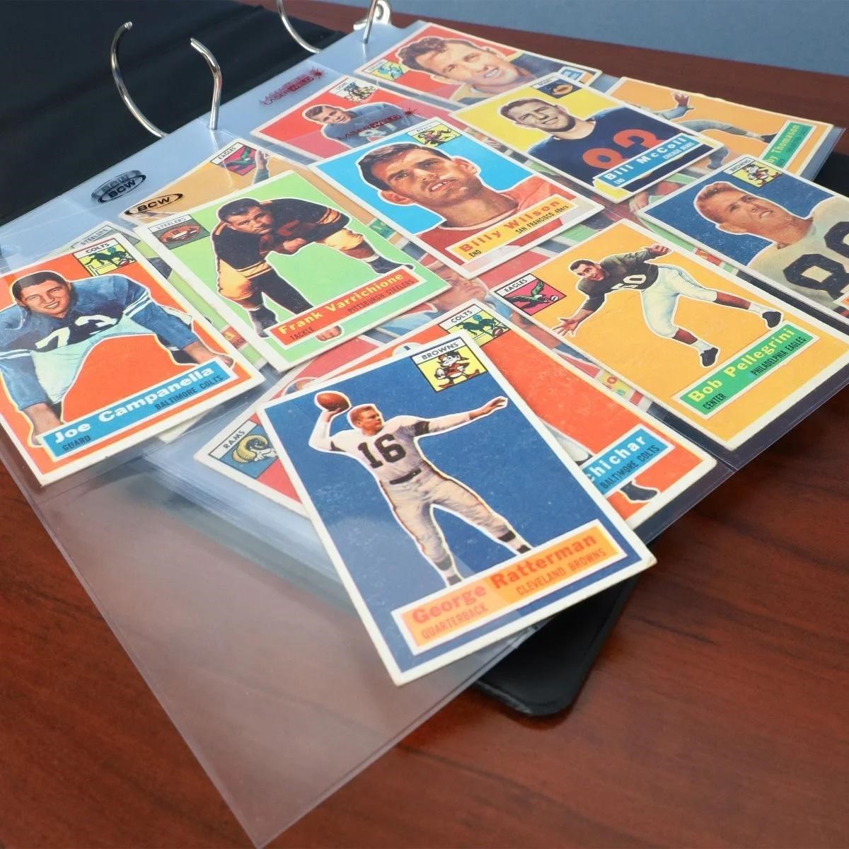 20 BCW 8 Pocket Album Pages Hold Vintage Sport Cards Acid Free Long Term Storage