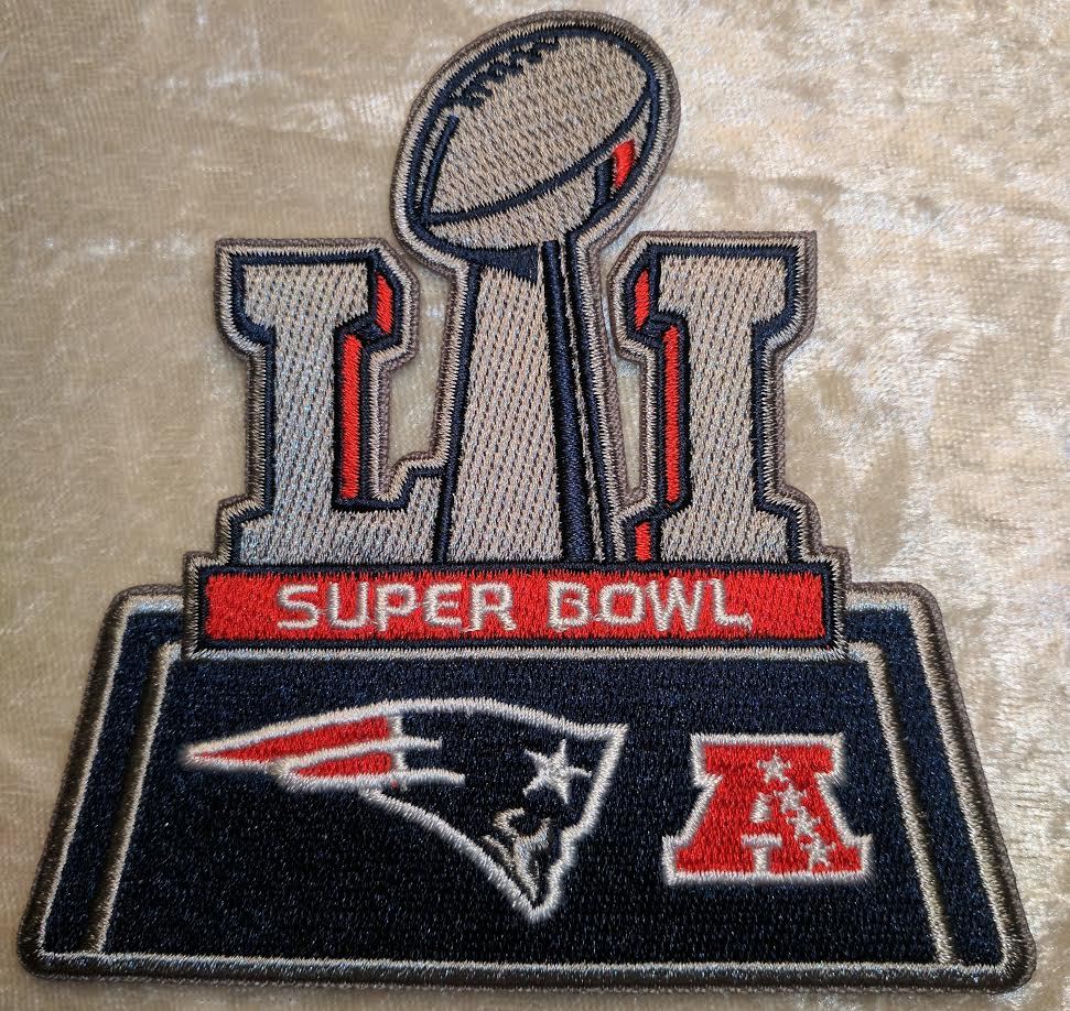 Super Bowl LI 51 New England Patriots Iron On Embroidered Patch ~ Free Tracking!