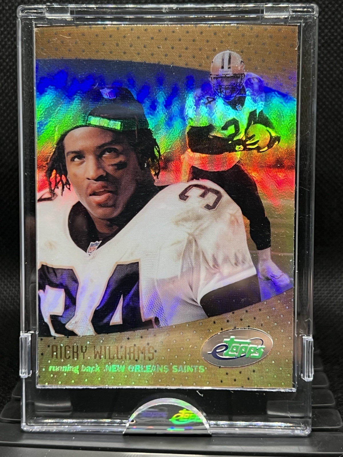 2000 Topps eTopps Refractor Sealed #1 Ricky Williams Low Print Run /1423 Saints