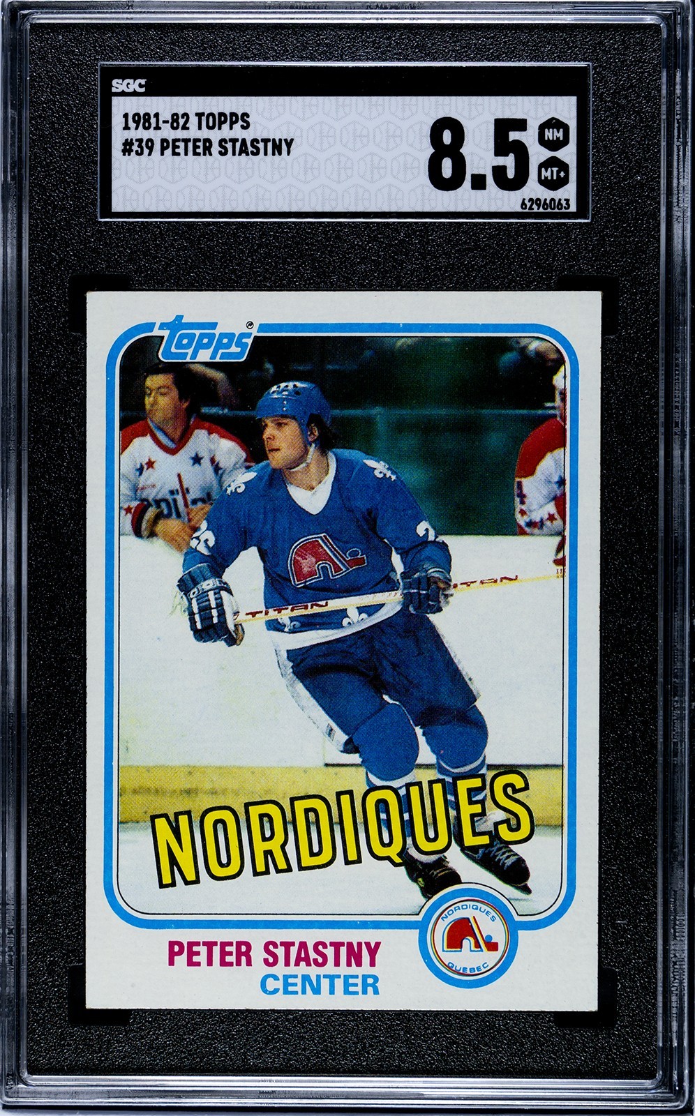 1981-82 Topps #39 PETER STASTNY RC Rookie! Nordiques Legend! SGC 8.5 NM-MT+