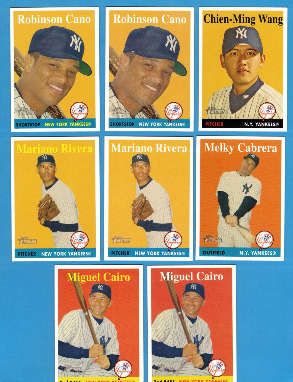 2007 Topps Heritage New York Yankees Master Team Set Includes SPs Variations New