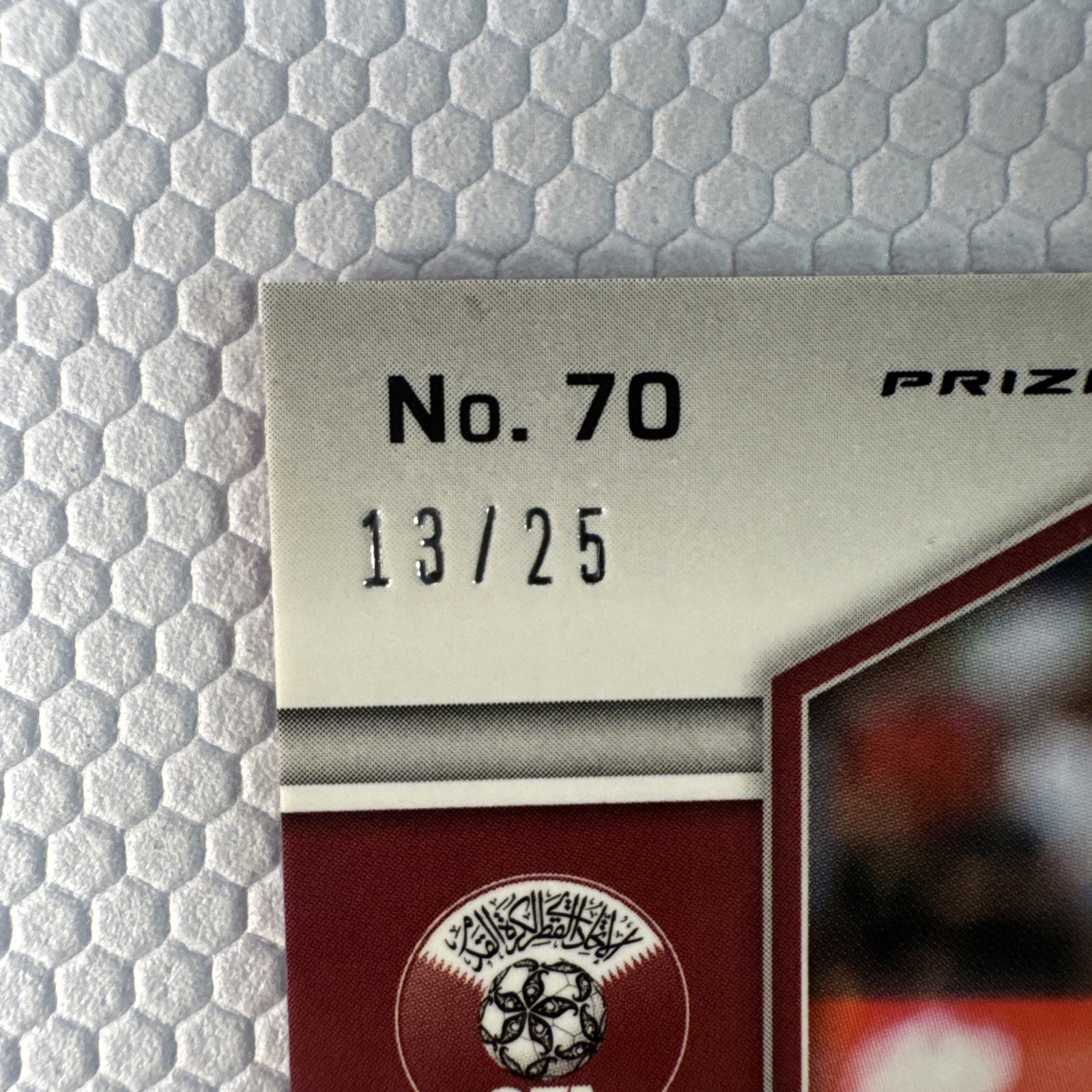 2022 Panini Mosaic World Cup Akram Hassan Afif Rookie RC Pink 13/25 Qatar