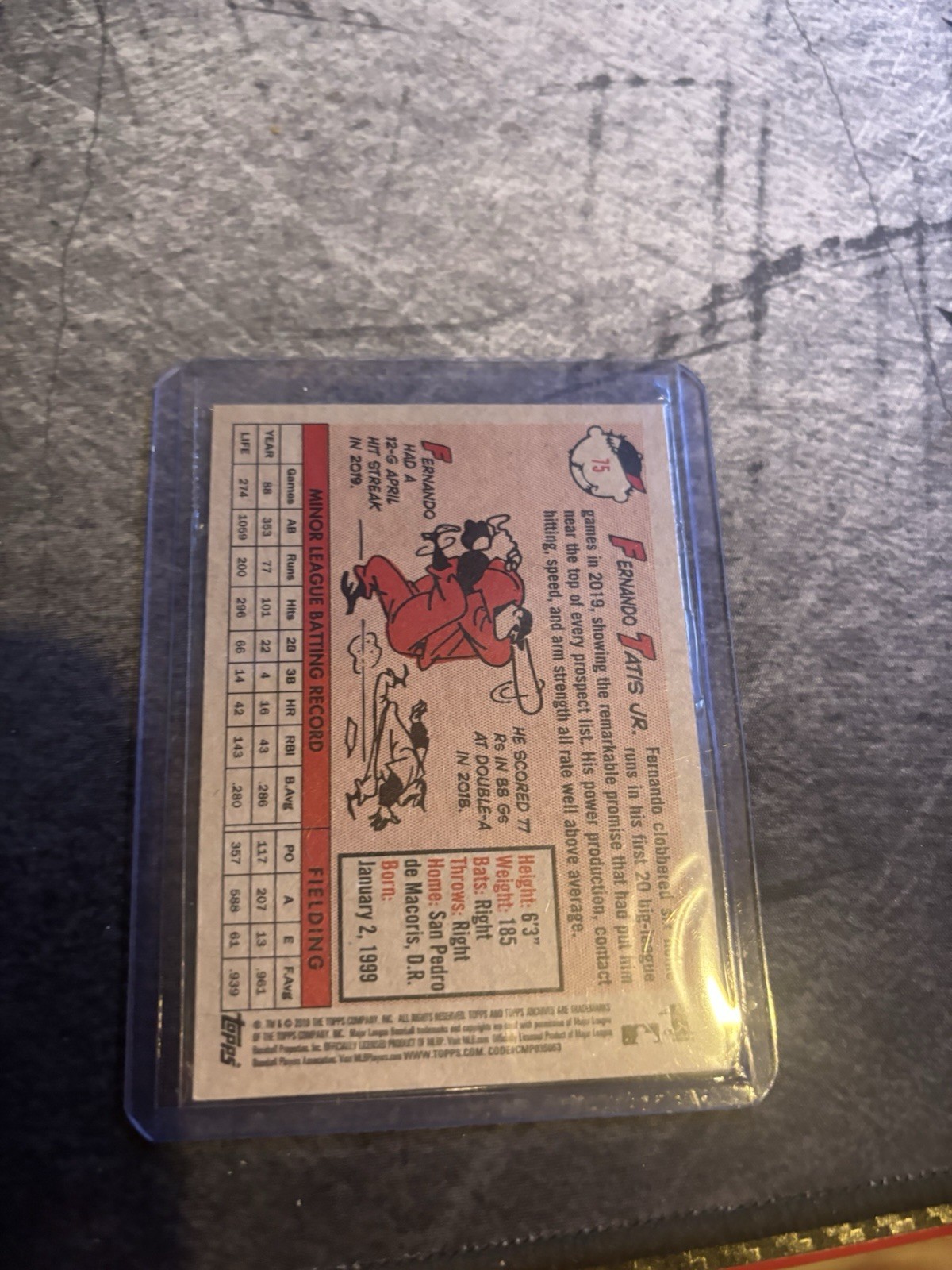 Topps 2019 Archives 1958 Design Fernando Tatís Jr. #75 Padres Rookie Card
