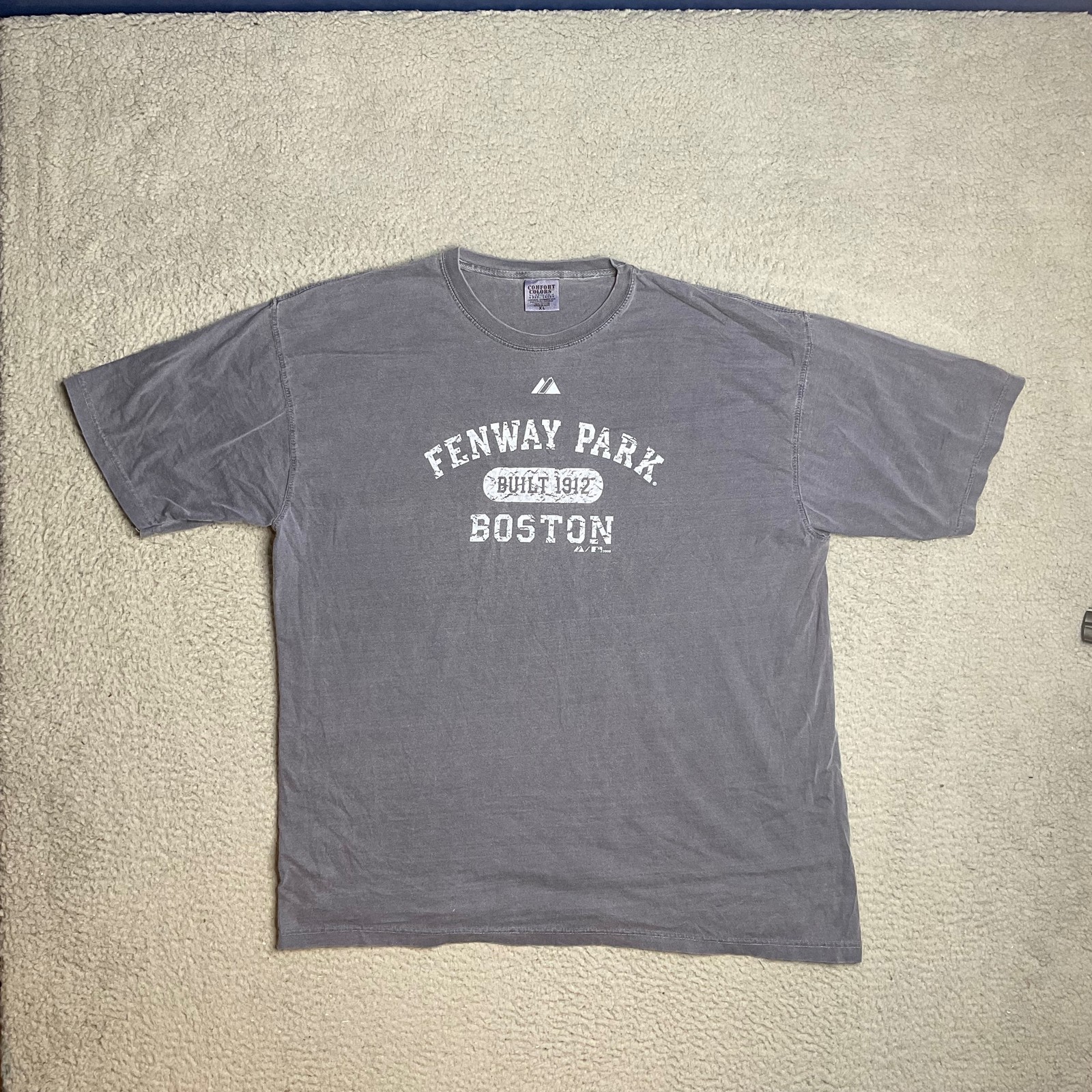 Boston Red Sox MLB Vtg Gray Comfort Colors Short Sleeve Shirt Mens XL
