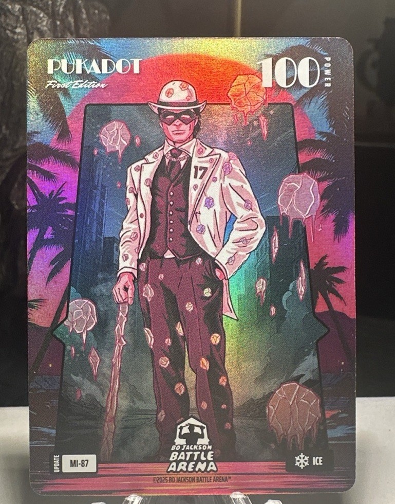 2025 Bo Jackson Battle Arena Pukadot #MI-87 Miami Ice Battlefoil Puka Nacua SSP