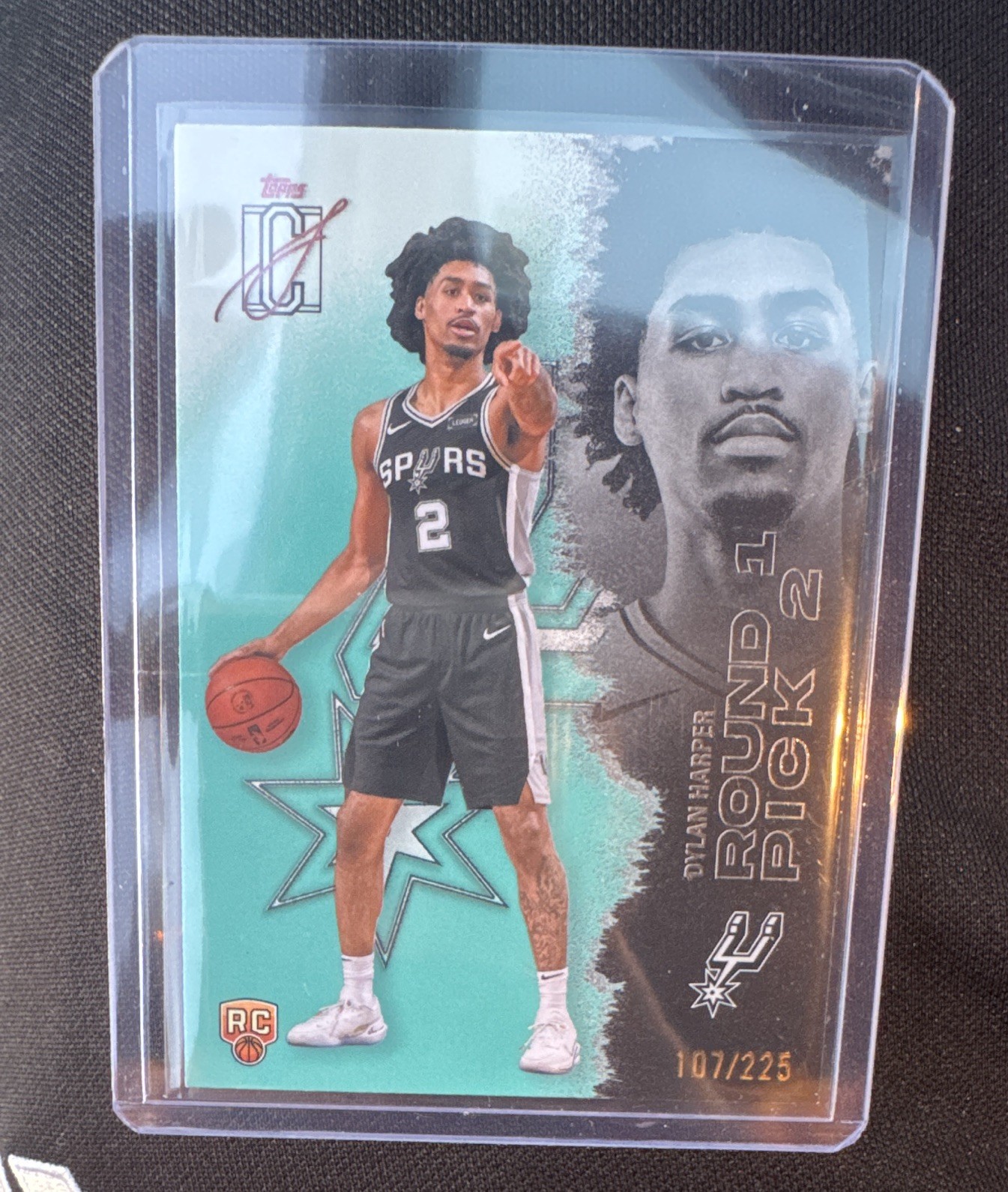 Dylan Harper San Antonio Spurs- Round 2 Aqua Refractor 107/225