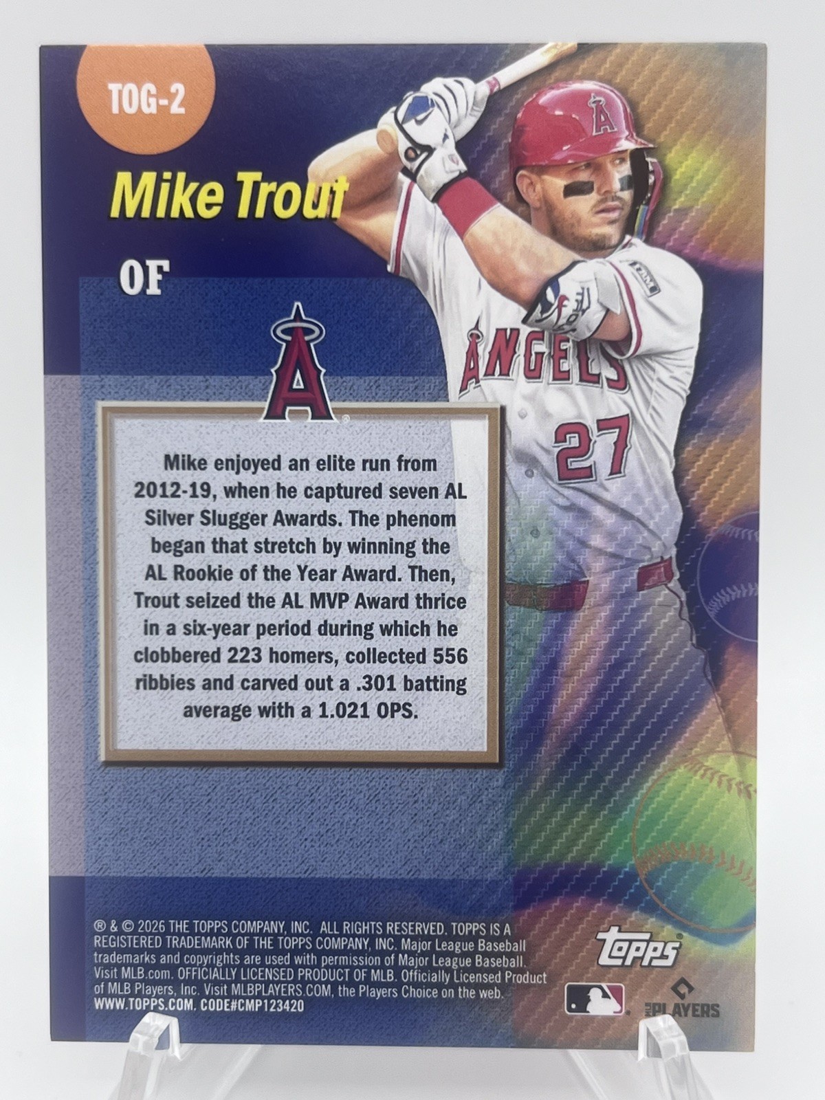 2026 Topps Series 1 – Titans of the Game Mike Trout #TOG-2 Orange Foil /25