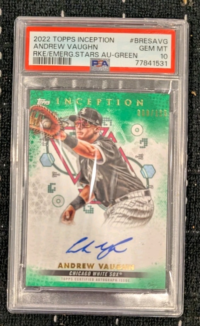 2022 Topps Inception ANDREW VAUGHN Rookies & Emerging Stars AUTO /125 PSA 10