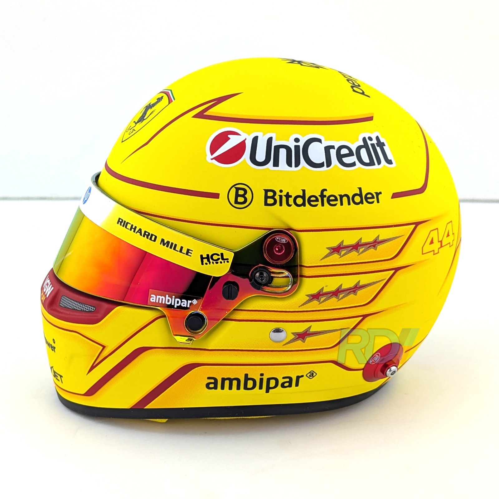 2025 Lewis Hamilton Mini Helmet – 1:2 Scale Bell Ferrari F1 Helmet – 4100414
