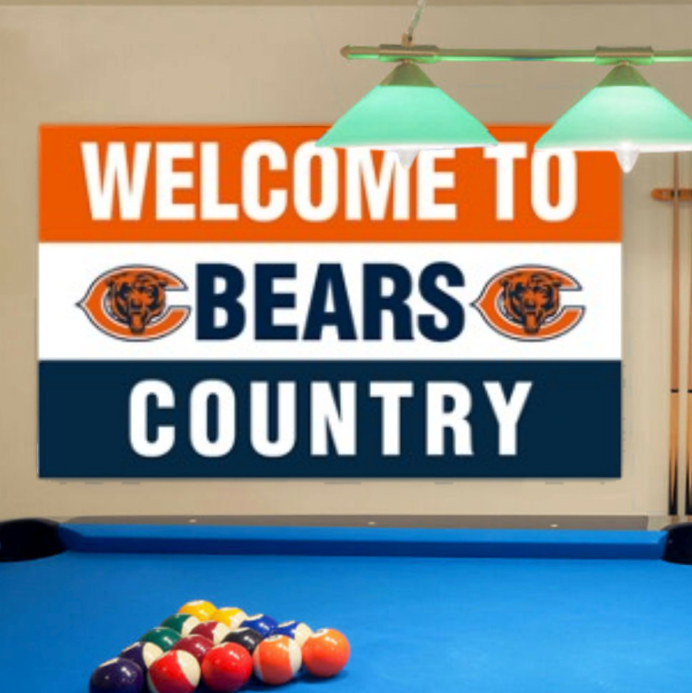 Chicago Bears 3×5 Flag Man Cave Flag 3 x 5 Banner Football New USA Bears Country