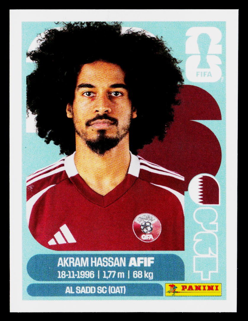 2026 FIFA World Cup Stickers #QAT18 Akram Hassan Afif Qatar