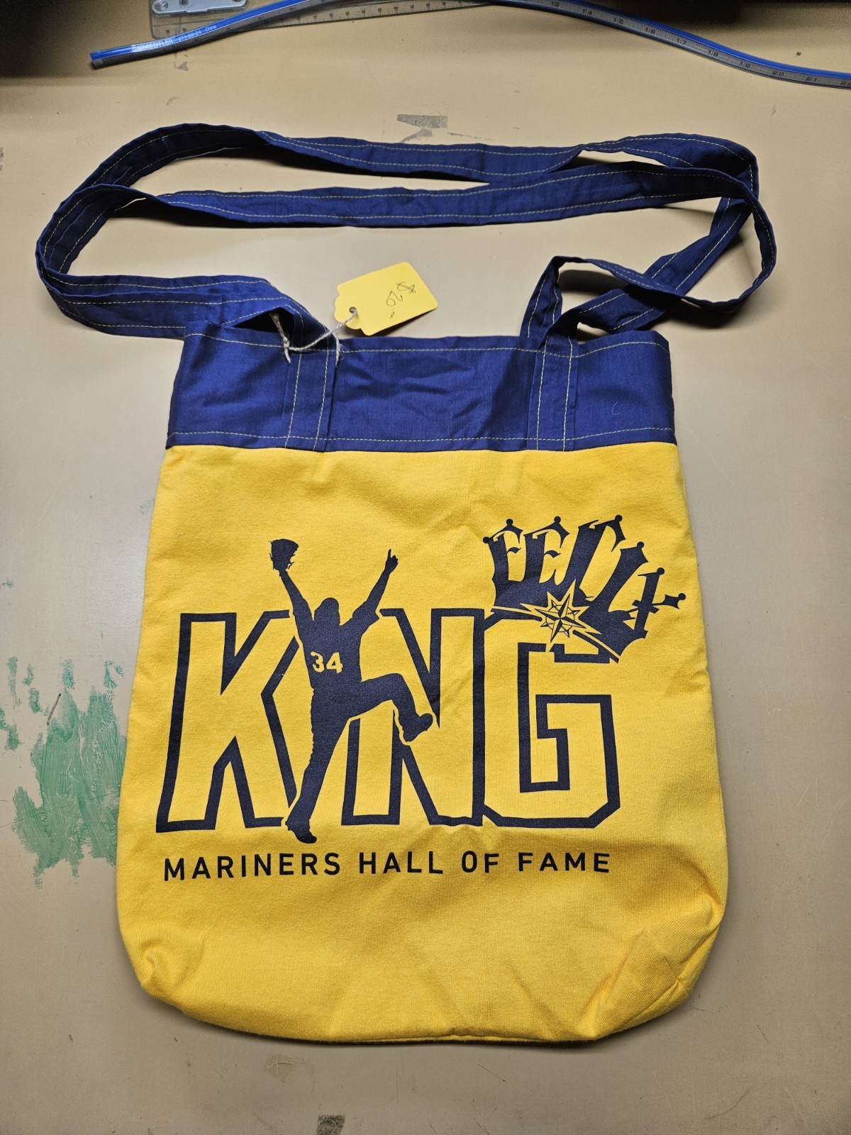 King Felix Hernandez Seattle Mariners Yellow Tote Bag By Rae Rae Crafts