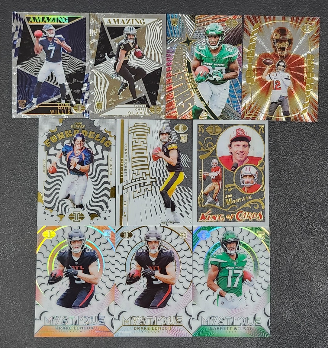 2022 Illusions Football INSERTS with Parallels You Pick – 2 Card Minimum
