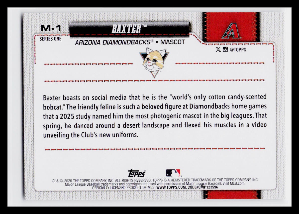 2026 Topps #M-1 Baxter Mascots