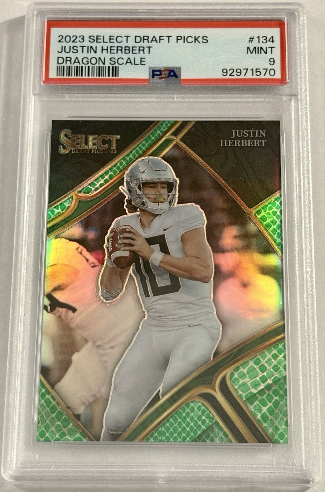 2023 Select Draft Picks Justin Herbert Dragon Scale Ducks Chargers
