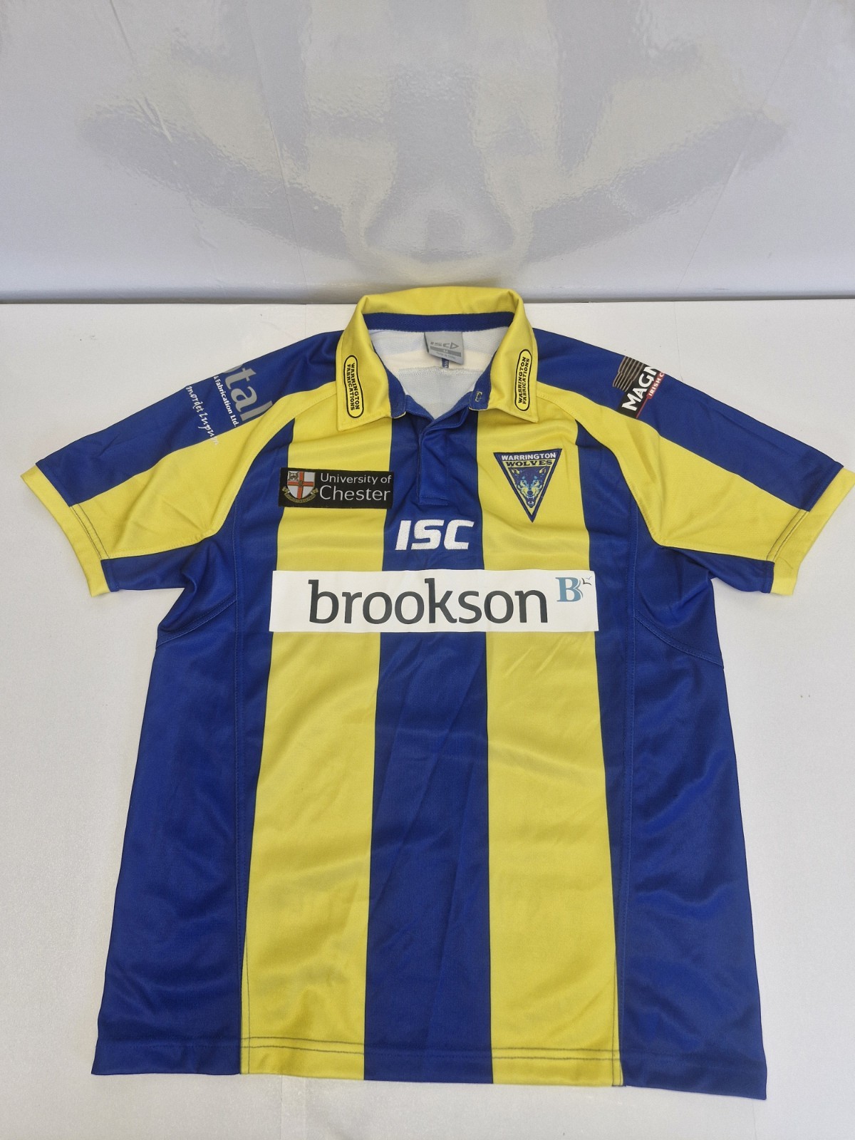 Warrington Wolves Rugby Shirt, Size M, ISC, Very Good Condition