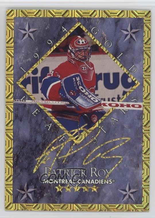 1994-95 Leaf Gold Leaf Stars 5201/10000 Patrick Roy Mike Richter #3 HOF 1ql0