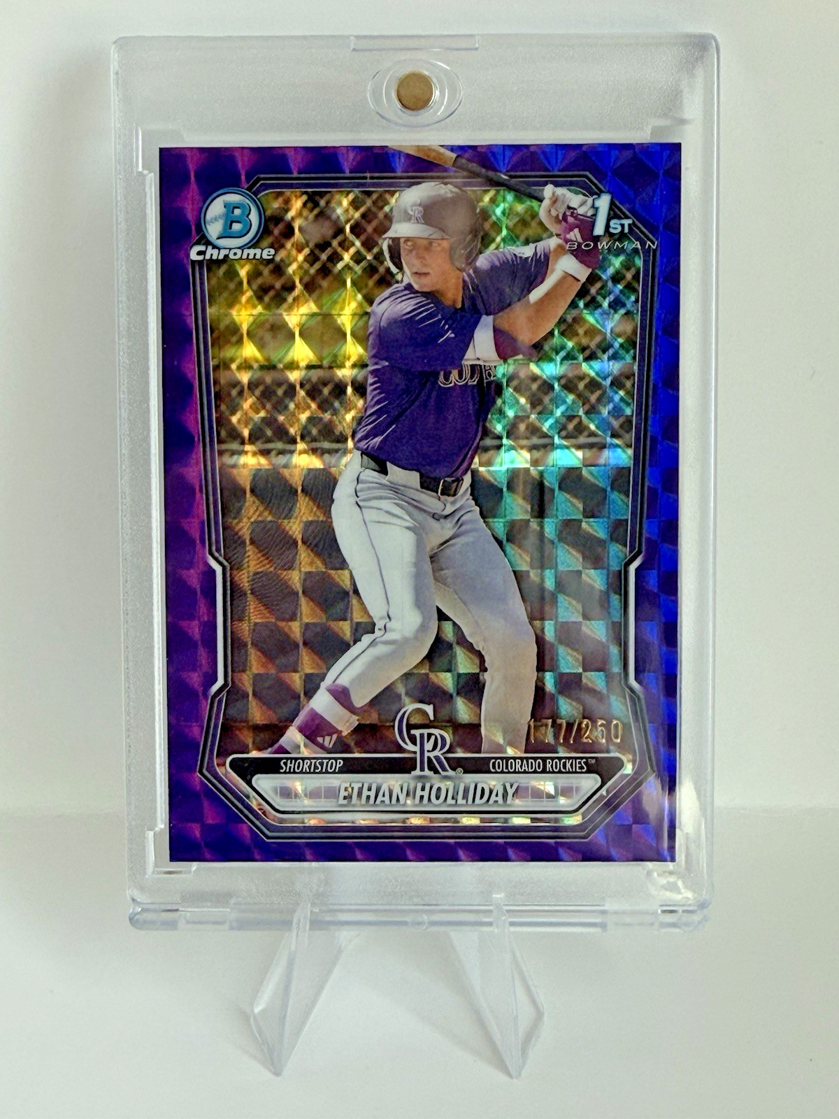 Ethan Holliday 2026 Bowman Chrome Purple Geometric /250