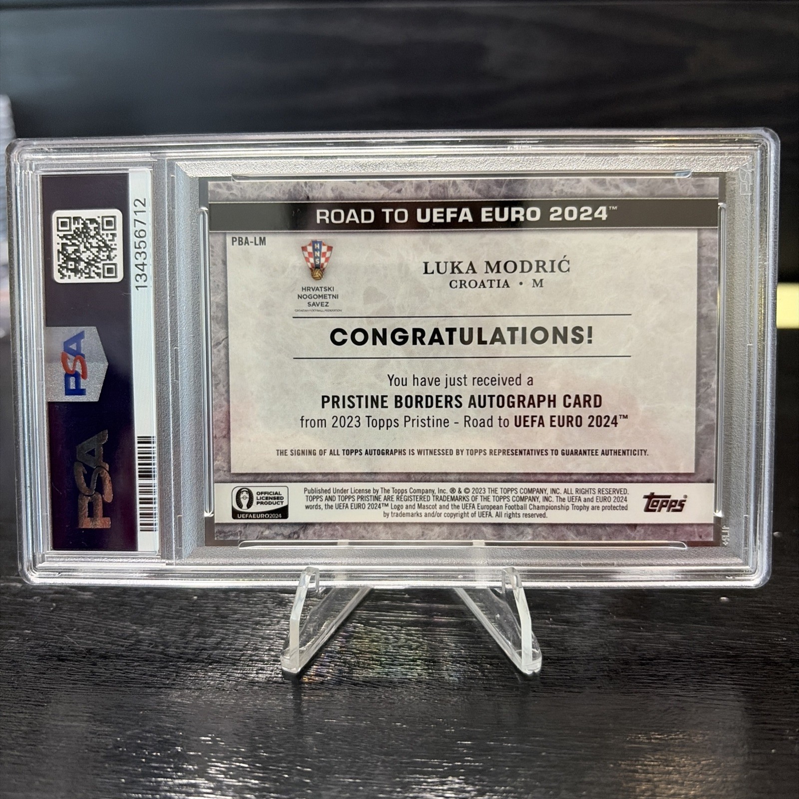 2023 Topps Pristine Luka Modric PBA-LM Pristine Borders Auto /50 PSA 10