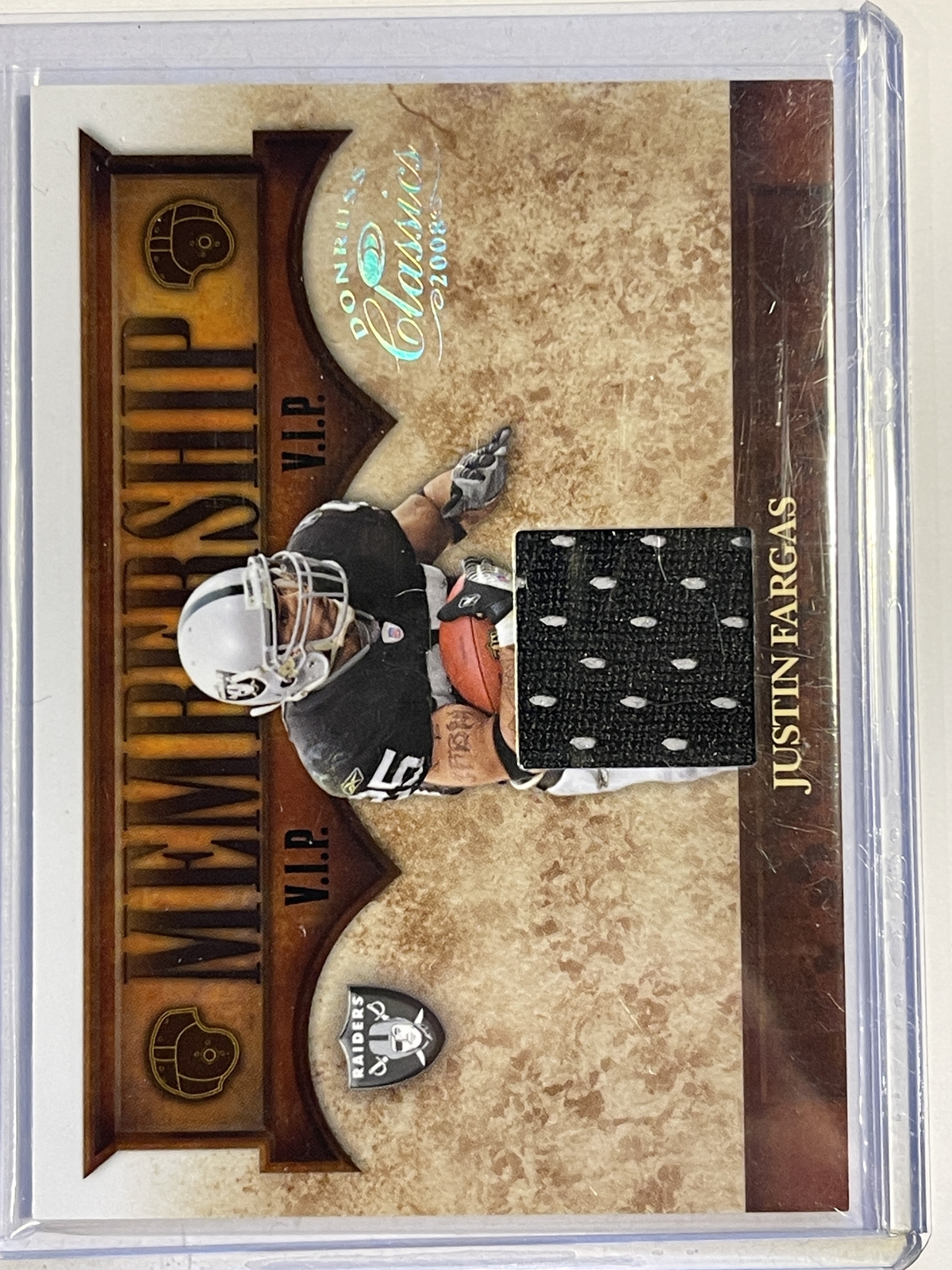 2008 Donruss Classics #M-14 Justin Fargas Membership Silver Holofoil #/250