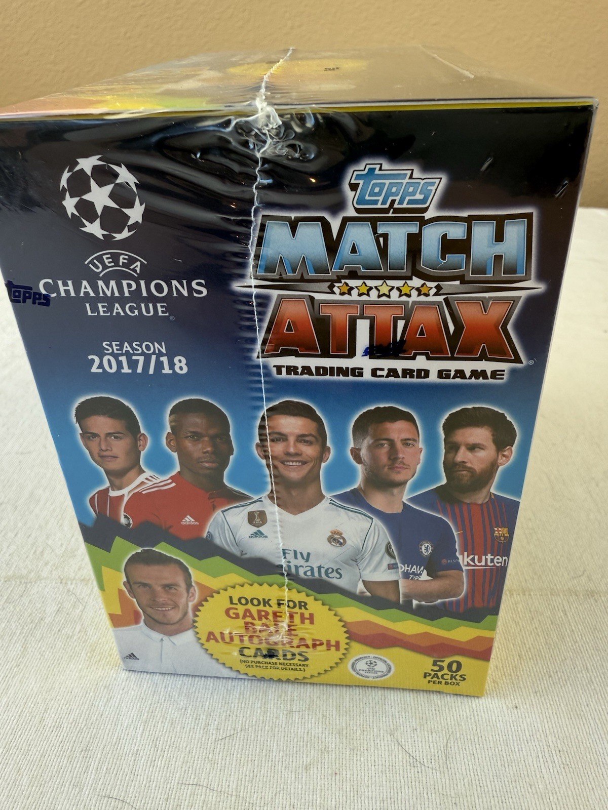 2017/18 Topps Match Attax Champions League Soccer MASSIVE 50 Pack Box-300 Cards!