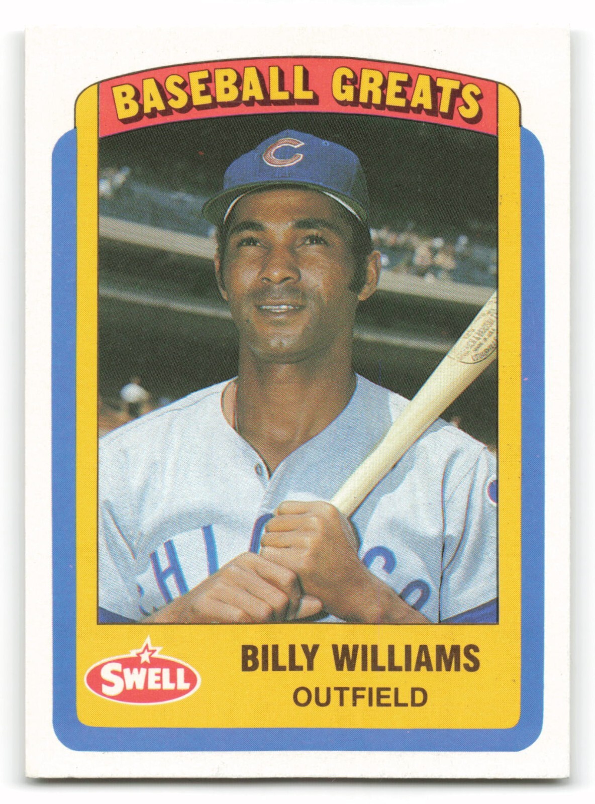 1990 Swell Baseball Greats #13 BILLY WILLIAMS Chicago Cubs NICE CARD !!!