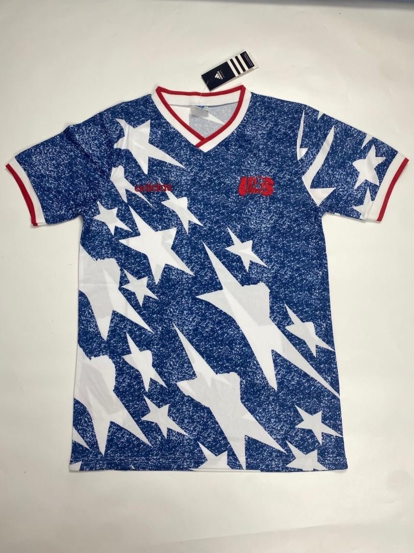 1994 United States Home Retro Jersey Short Sleeve Vintage Retro Blue Iconic