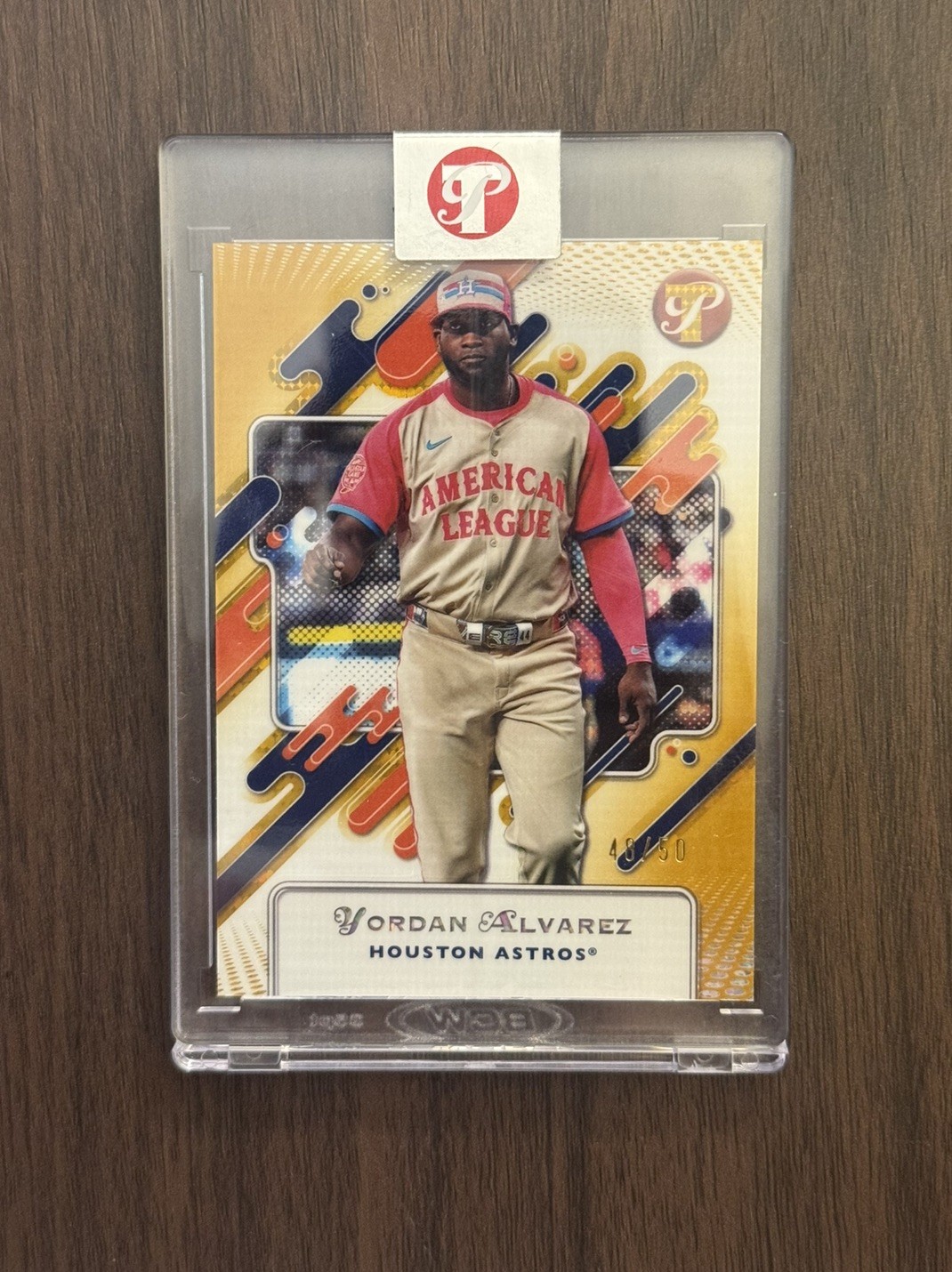 2025 Topps Pristine Yordan Alvarez Gold Refractor /50 Astros ENCASED