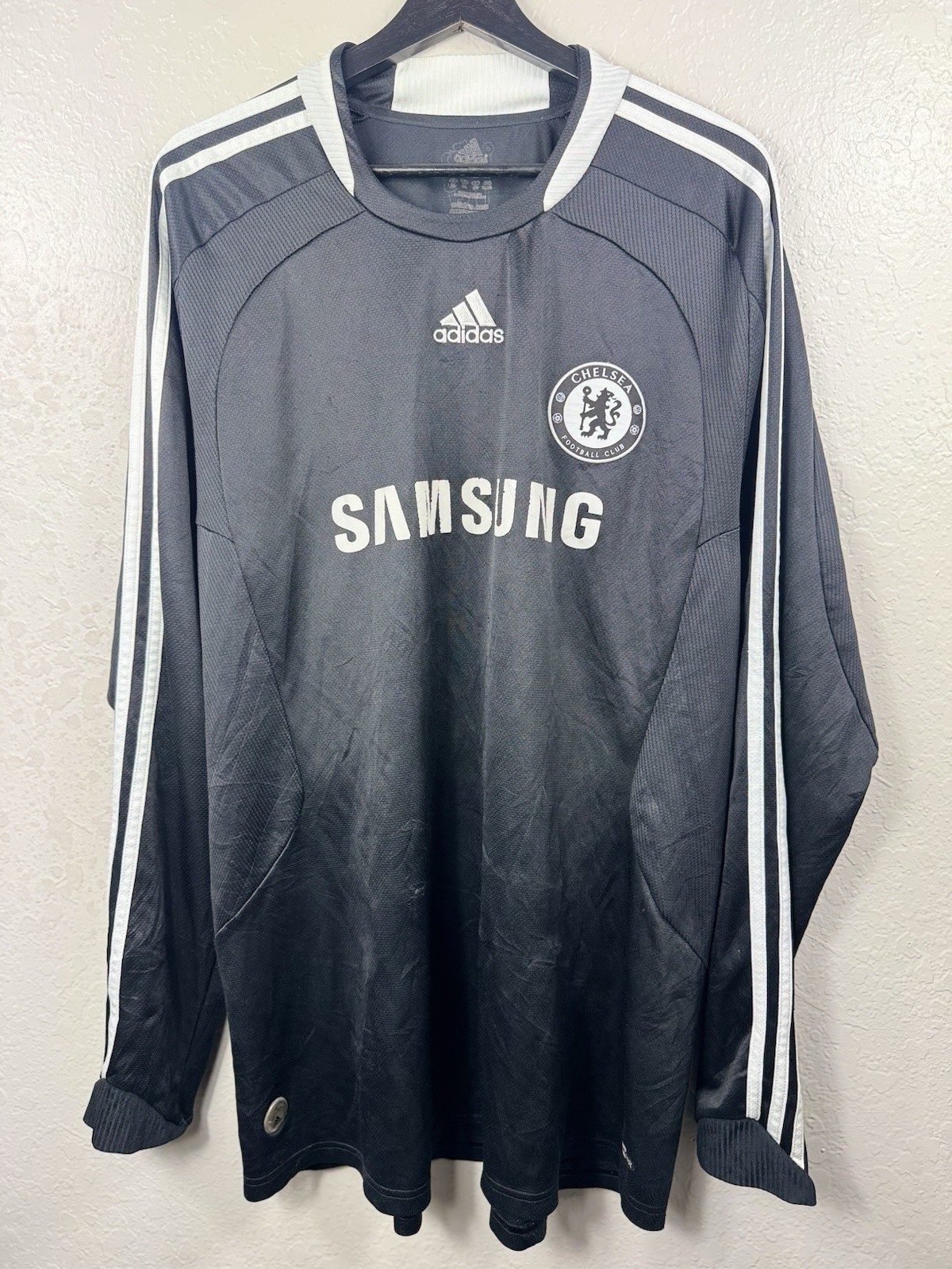Chelsea FC Adidas 2008/09 Away Football Longsleeve Soccer Jersey Size 2XL