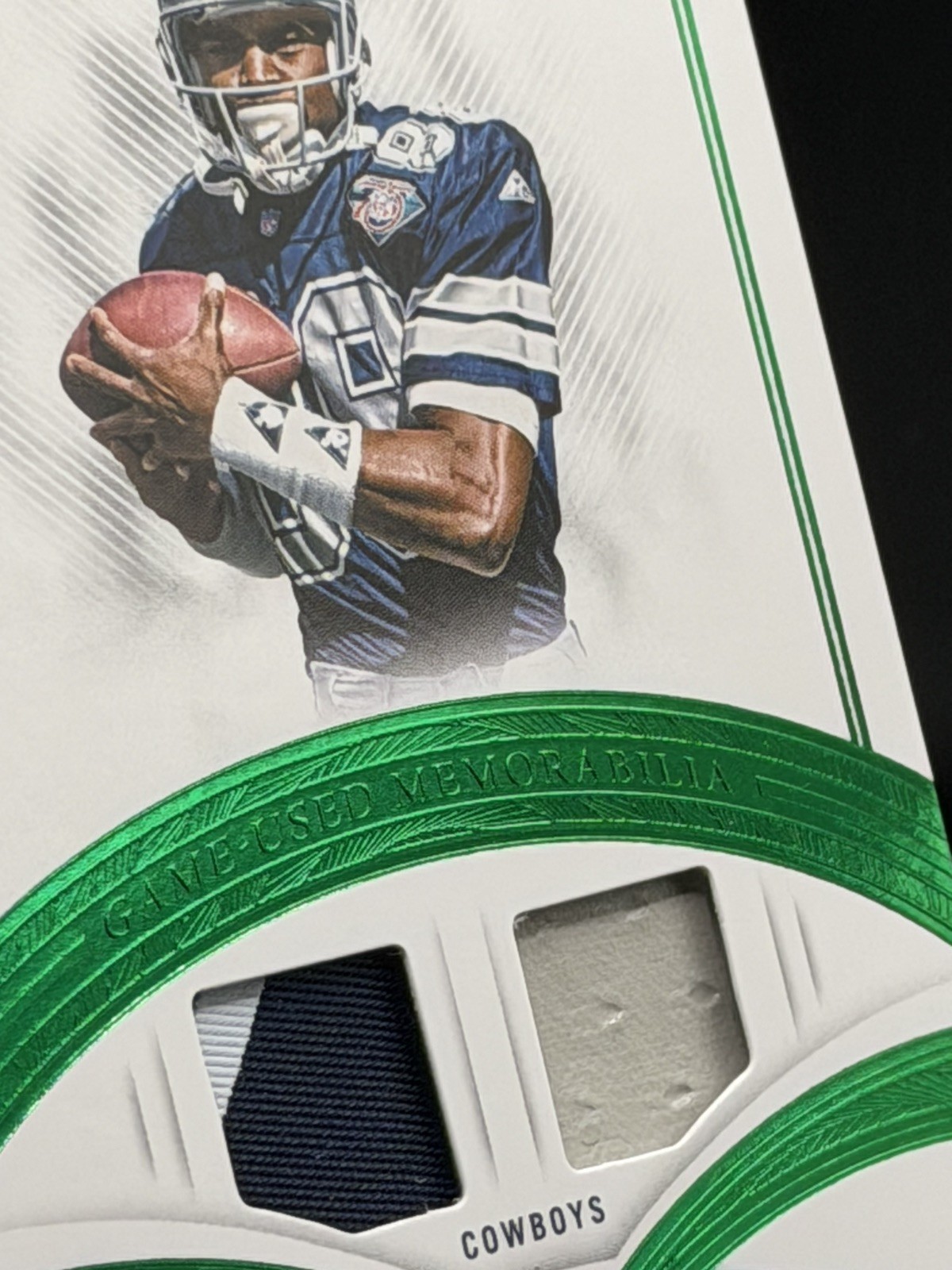 2025 Flawless Michael Irvin ⭐️Emerald Holo Game-Worn Patches MEM,SSP#/5, HOF⭐️