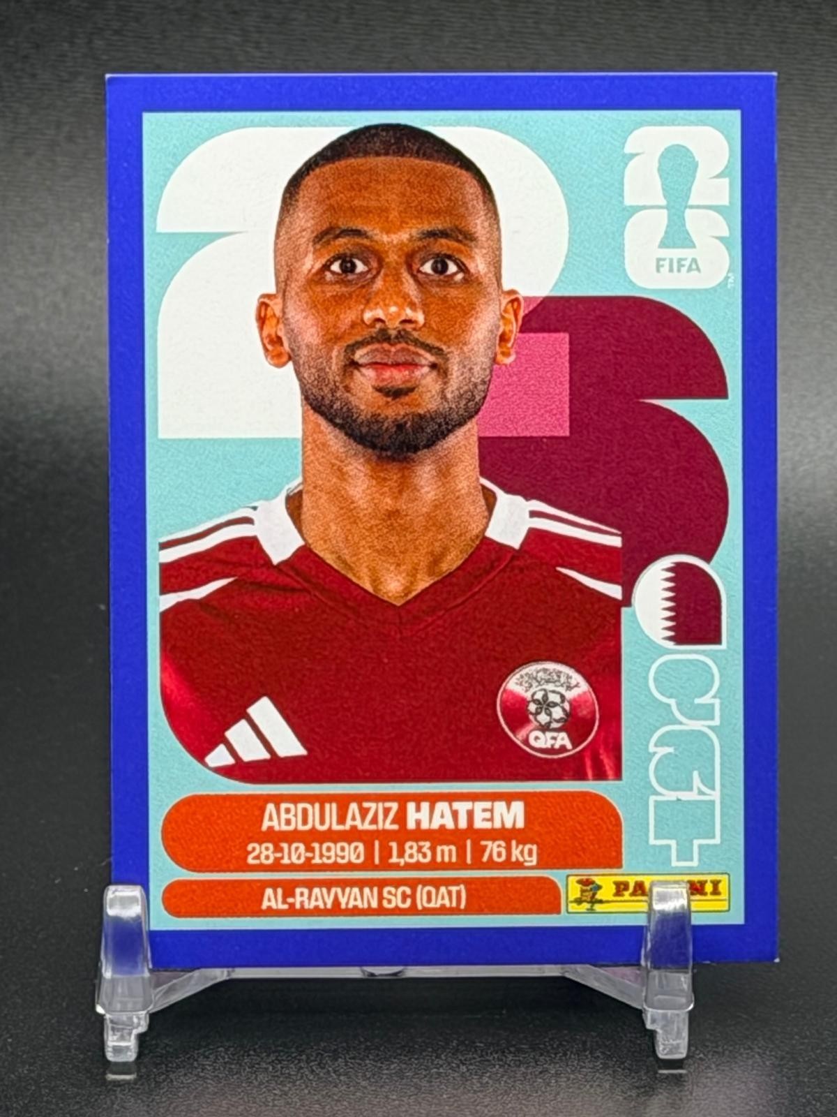 ABDULAZIZ HATEM QAT 15 QATAR 2026 Panini FIFA World Cup Sticker BLUE US Edition