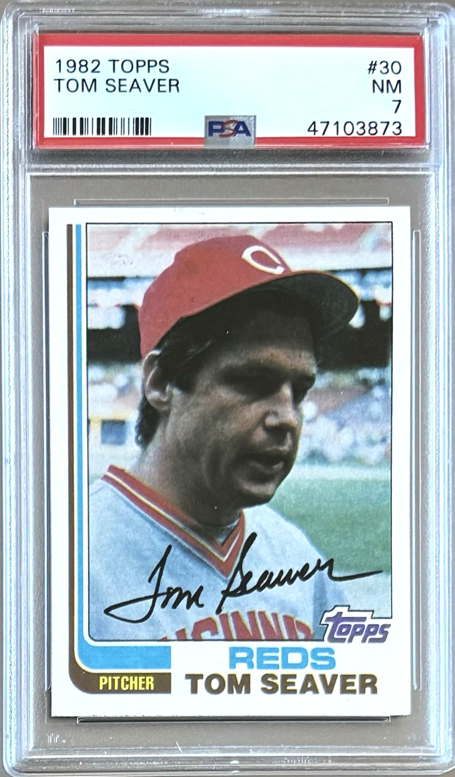 1982 TOPPS #30 TOM SEAVER HOF PSA 7 NM REDS