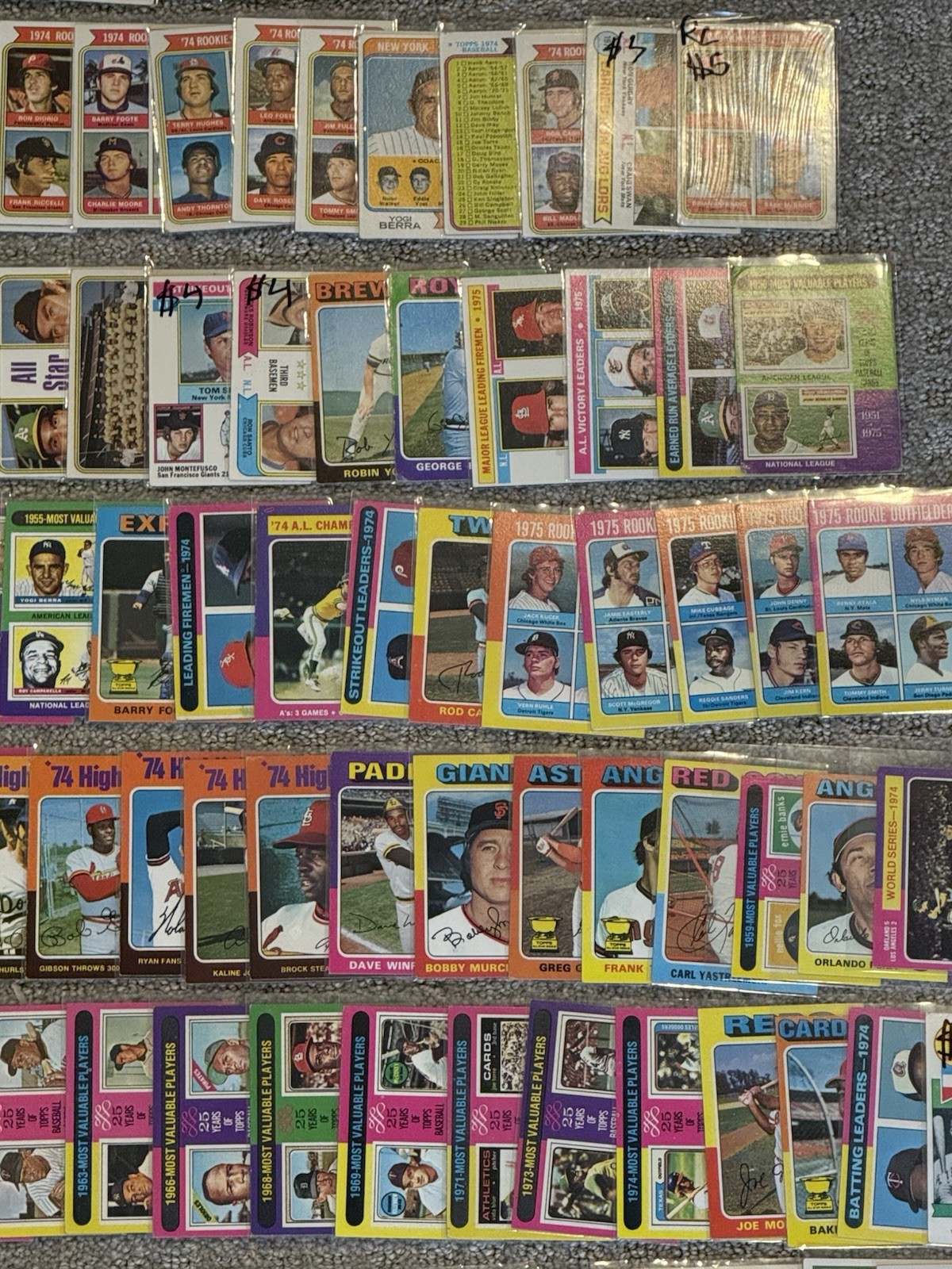 Vintage 1970s Topps Baseball Lot of Mystery Packs Mantle, Mays, Aaron, Yaz, Rose