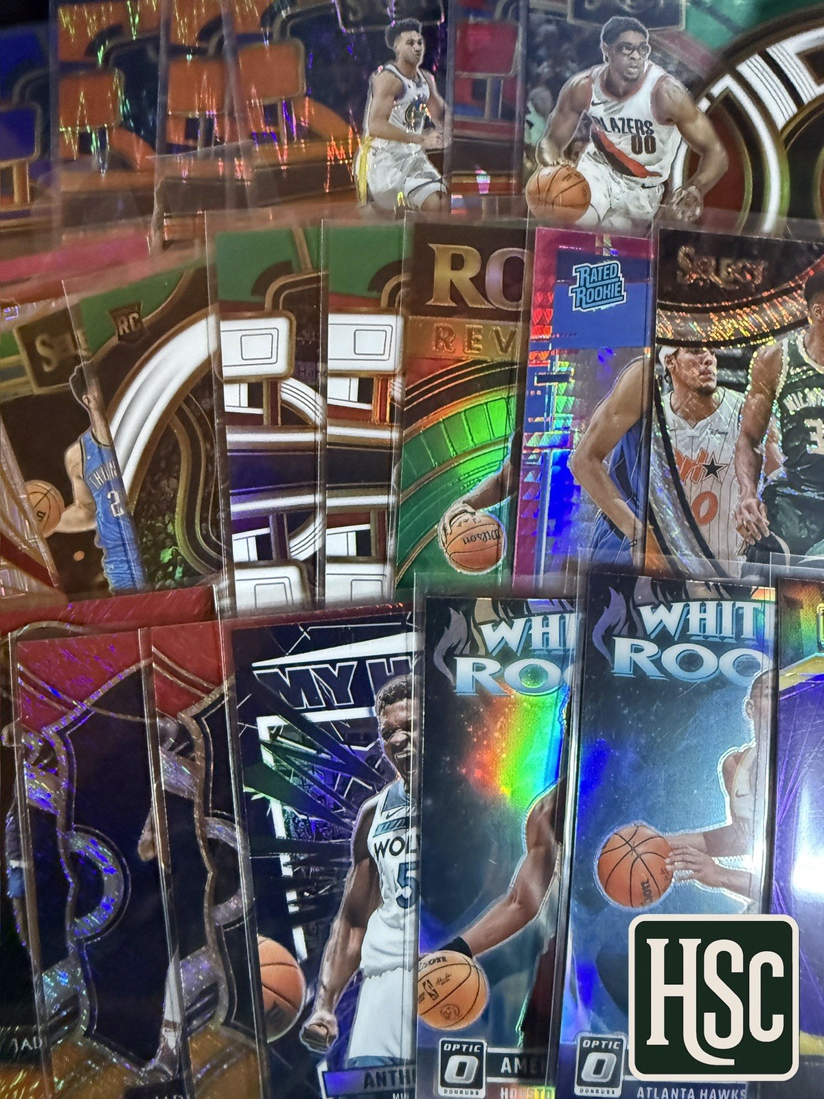Basketball NBA – 200 Card Lot – Rookies, Parallels, Memorabilia, Autos, Numbered