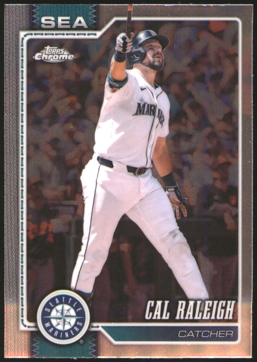 Cal Raleigh 2026 Topps Chrome #9 Seattle Mariners
