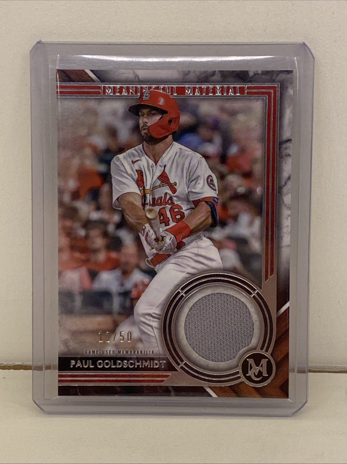 2022 Topps Museum Collection Meaningful Materials Relics Paul Goldschmidt /50
