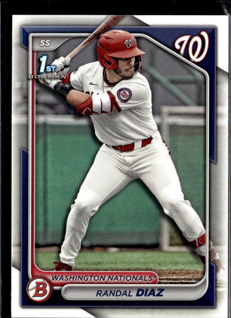 2024 Bowman Draft Paper Randal Diaz Washington Nationals #BD-199 5 Card Lot