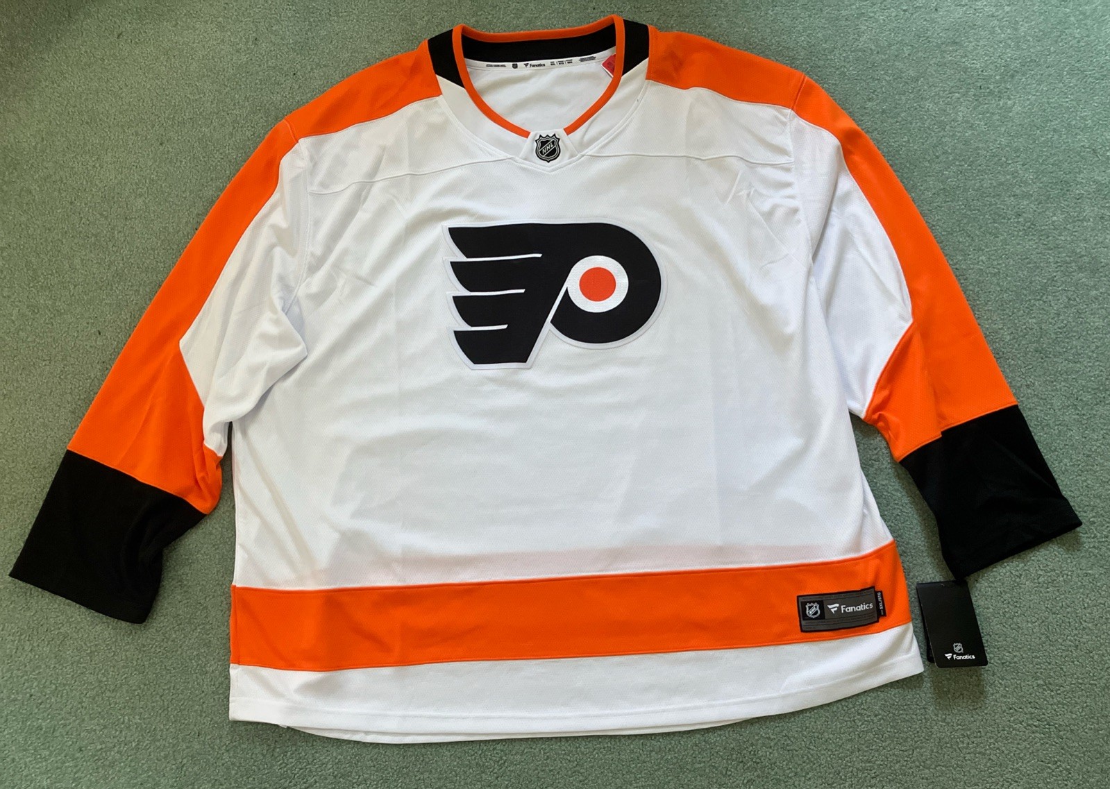 NWT Fanatics Men’s Philadelphia Flyers Breakaway Away Jersey NHL Hockey Size 5XL
