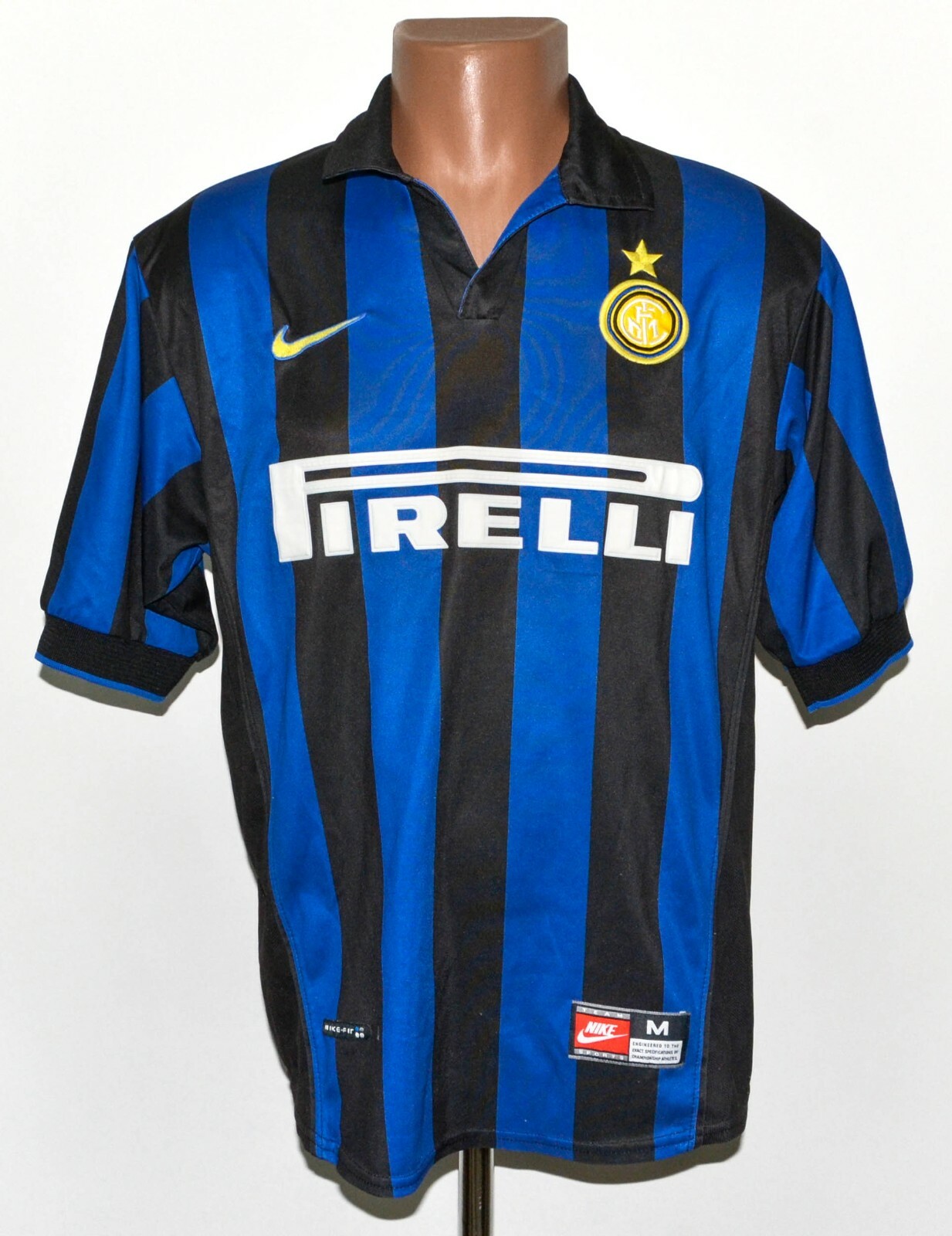INTER MILAN ITALY 1998/1999 HOME FOOTBALL SHIRT JERSEY NIKE SIZE M ADULT