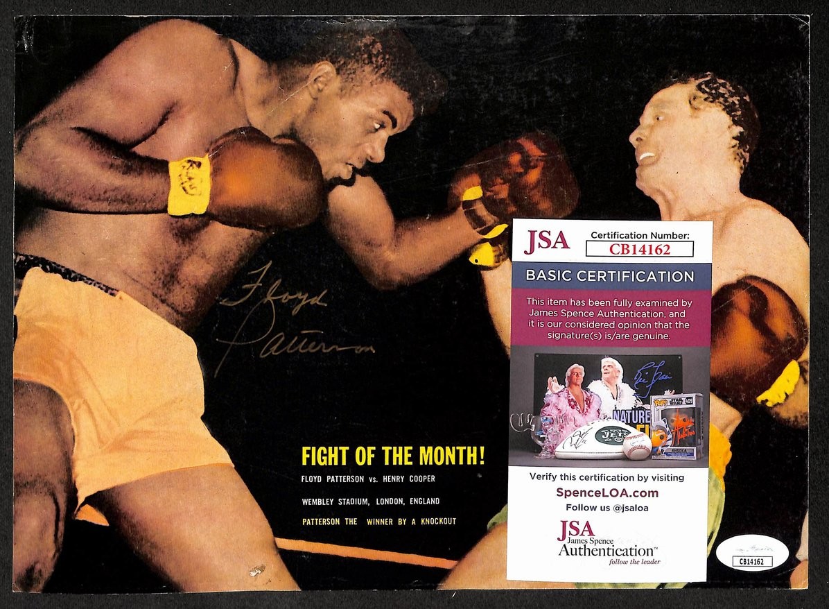 Floyd Patterson Signed/Autographed Color Magazine Page Boxing JSA 210717
