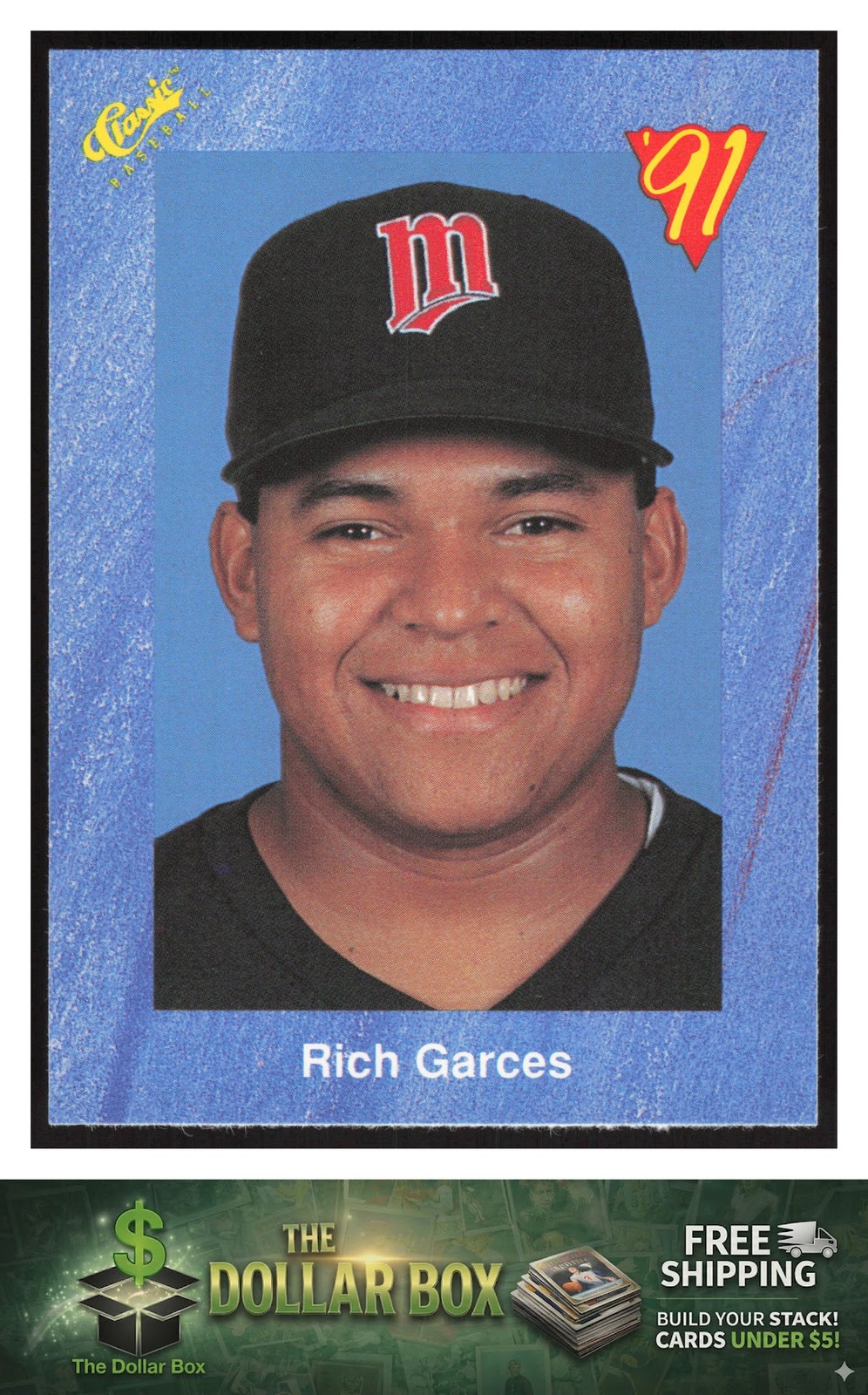 1991 Classic I #T59 Rich Garces – Minnesota Twins