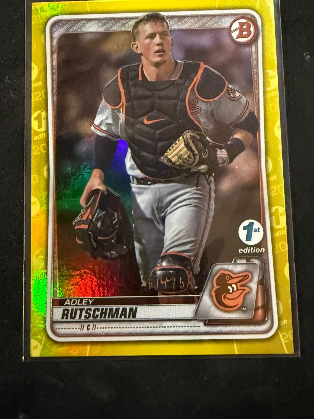 2020 Bowman Draft 1st Edition Adley Rutschman Yellow Foil /75 #BD154