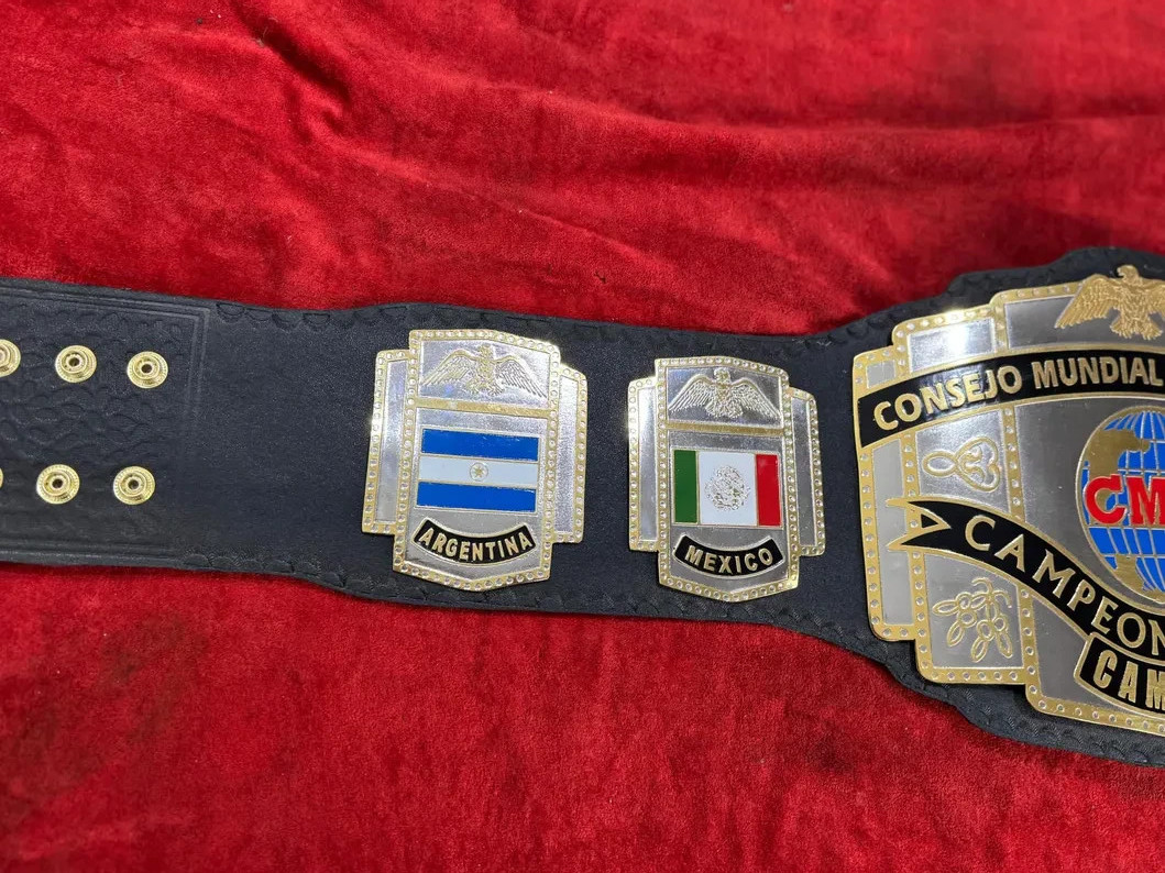 CMLL World Heavyweight Championship Replica Title Belt 4MM Brass Adult Size