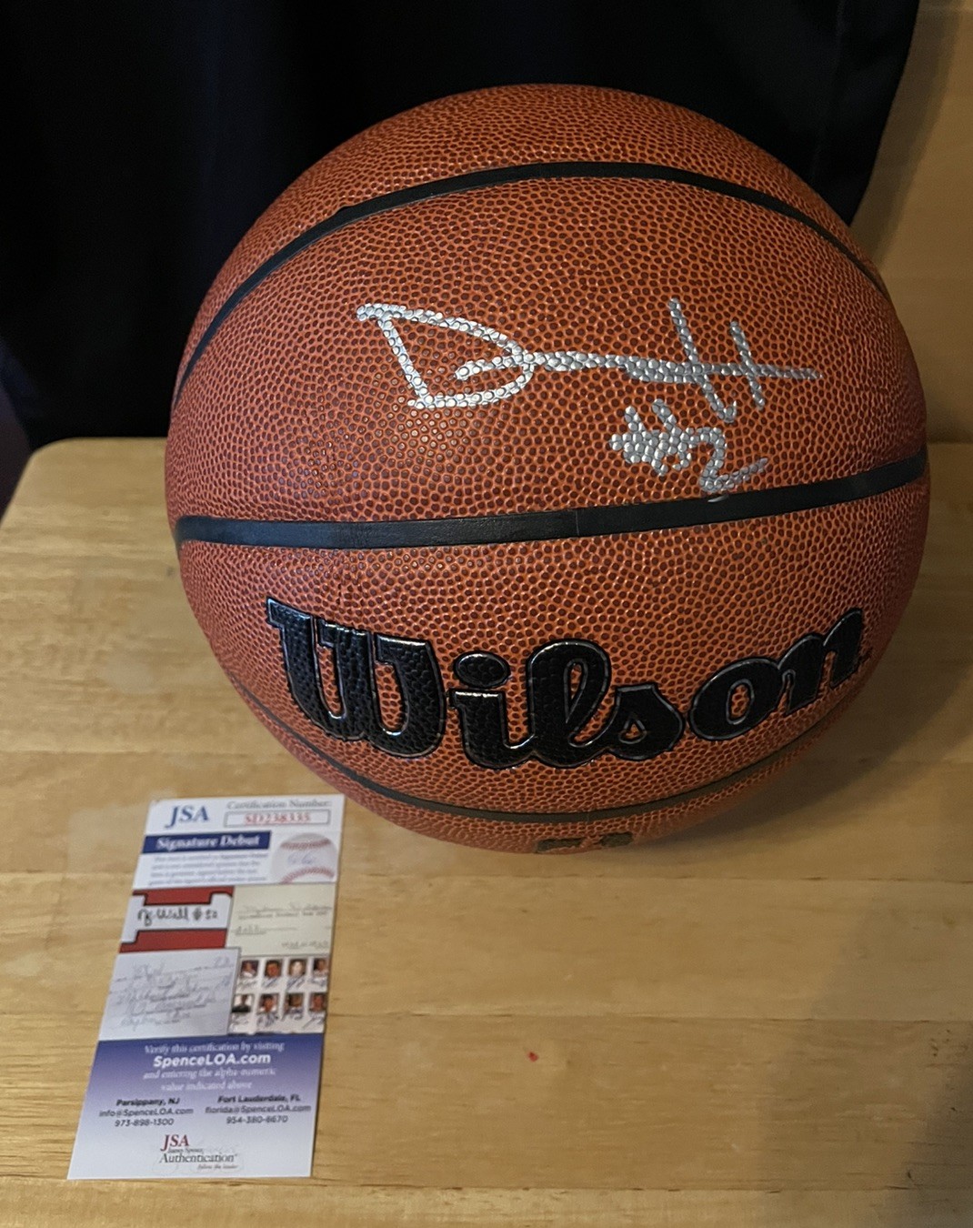 Dylan Harper Signed Autographed Wilson NBA Basketball Spurs Rutgers JSA COA
