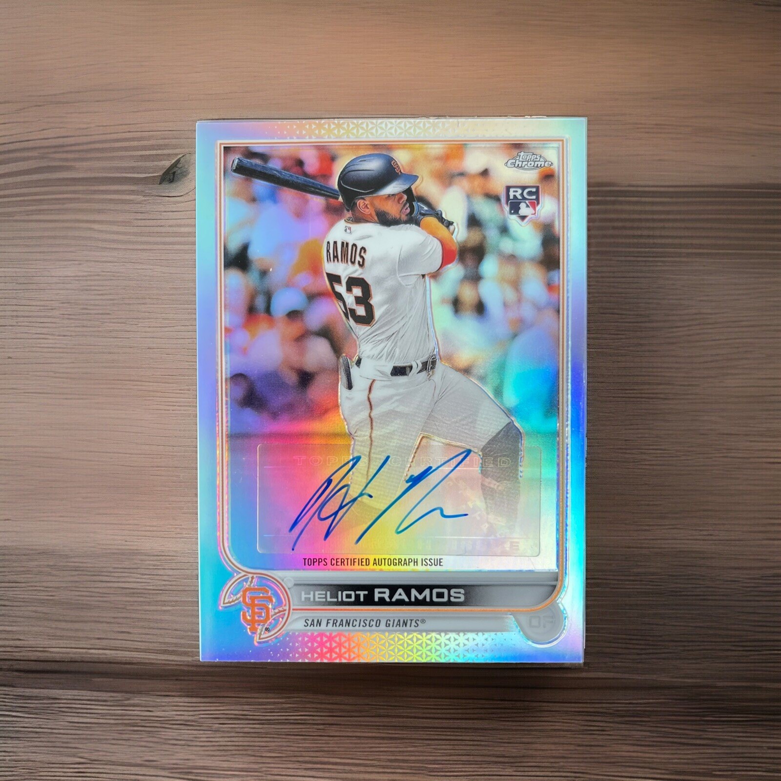 Heliot Ramos 2022 Topps Chrome Update #AC-HR, Auto RC