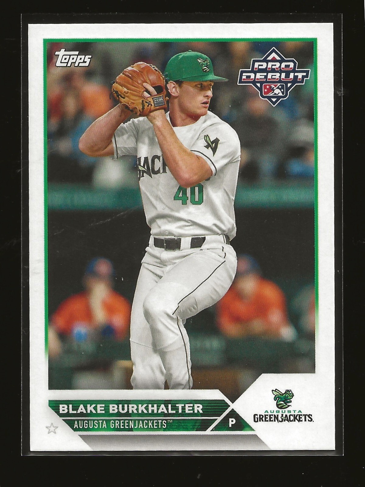 2023 Topps Pro Debut Blake Burkhalter Base Card Augusta GreenJackets (#PD-187)